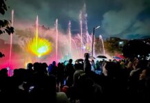 Espectáculo de luces y pantalla de agua: un alumbrado navideño imperdible Luces